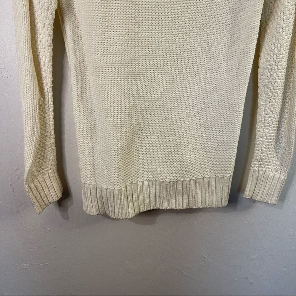 Roxy White Cable Knit Chunky Sweater Long Sleeve Sweater - Picture 5 of 7